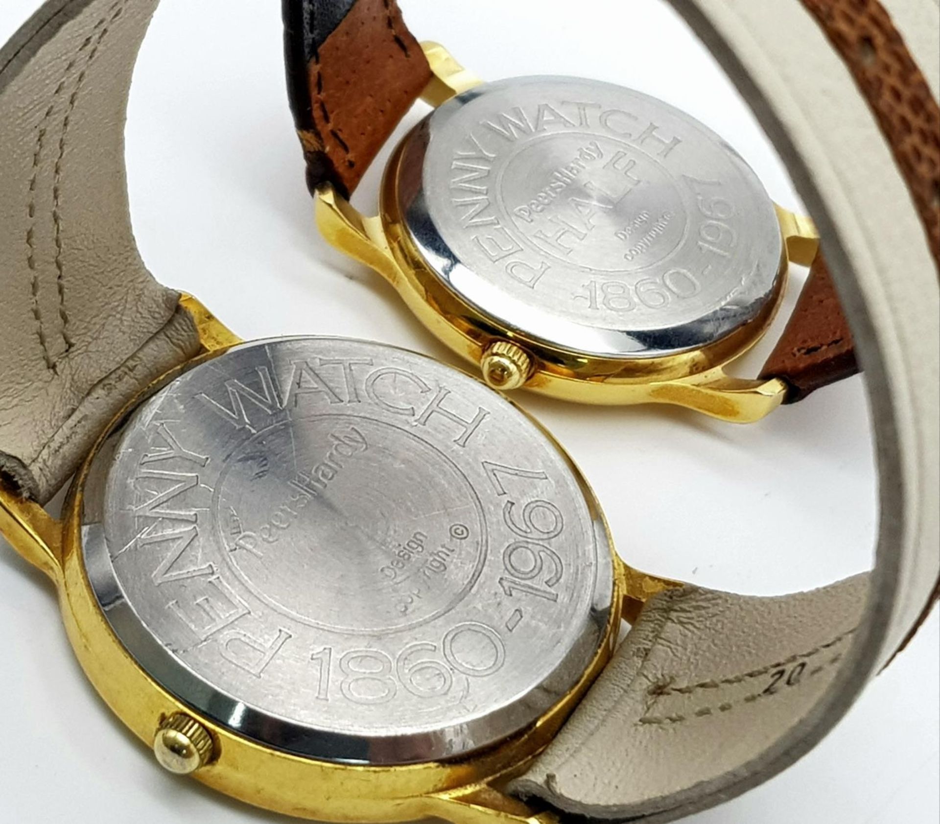 Two Vintage Coin Quartz Watches - 1966 penny - 36mm and 1943 Half Penny - 30mm. Both in working - Bild 6 aus 6