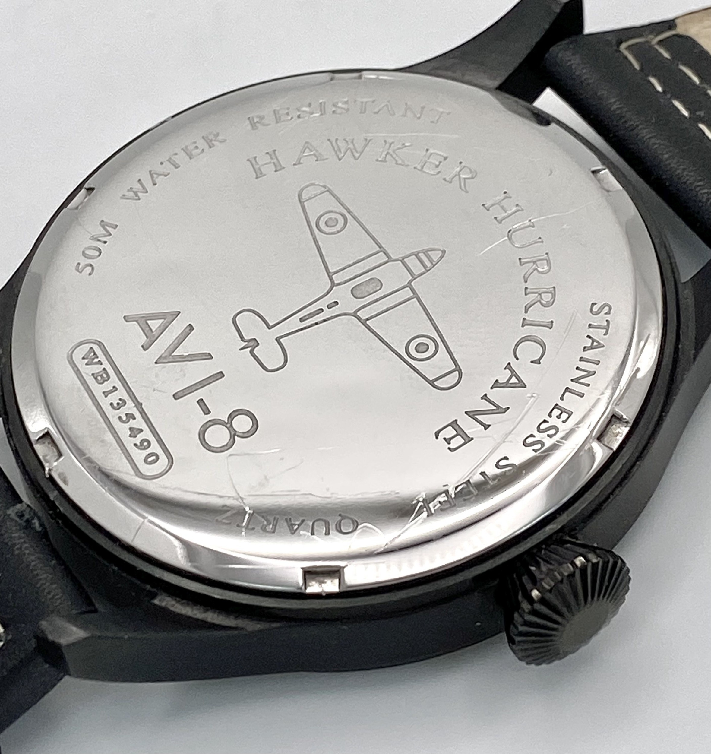 A Men’s Limited Run ‘Hawker Hurricane’ Pilots Date Watch by AVI8. 50mm Including Crown. Full Working - Image 6 of 9