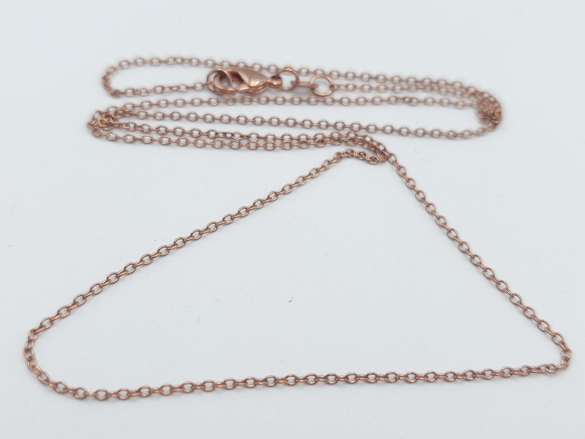 A Parcel of 4 x 60cm Length Unworn Rose Gold-Toned Sterling Silver Chain Necklaces. Comprising 3 x - Image 2 of 21