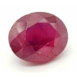 A 26.41ct Natural Faceted Translucent Ruby Gemstone - GFCO Swiss Certified.