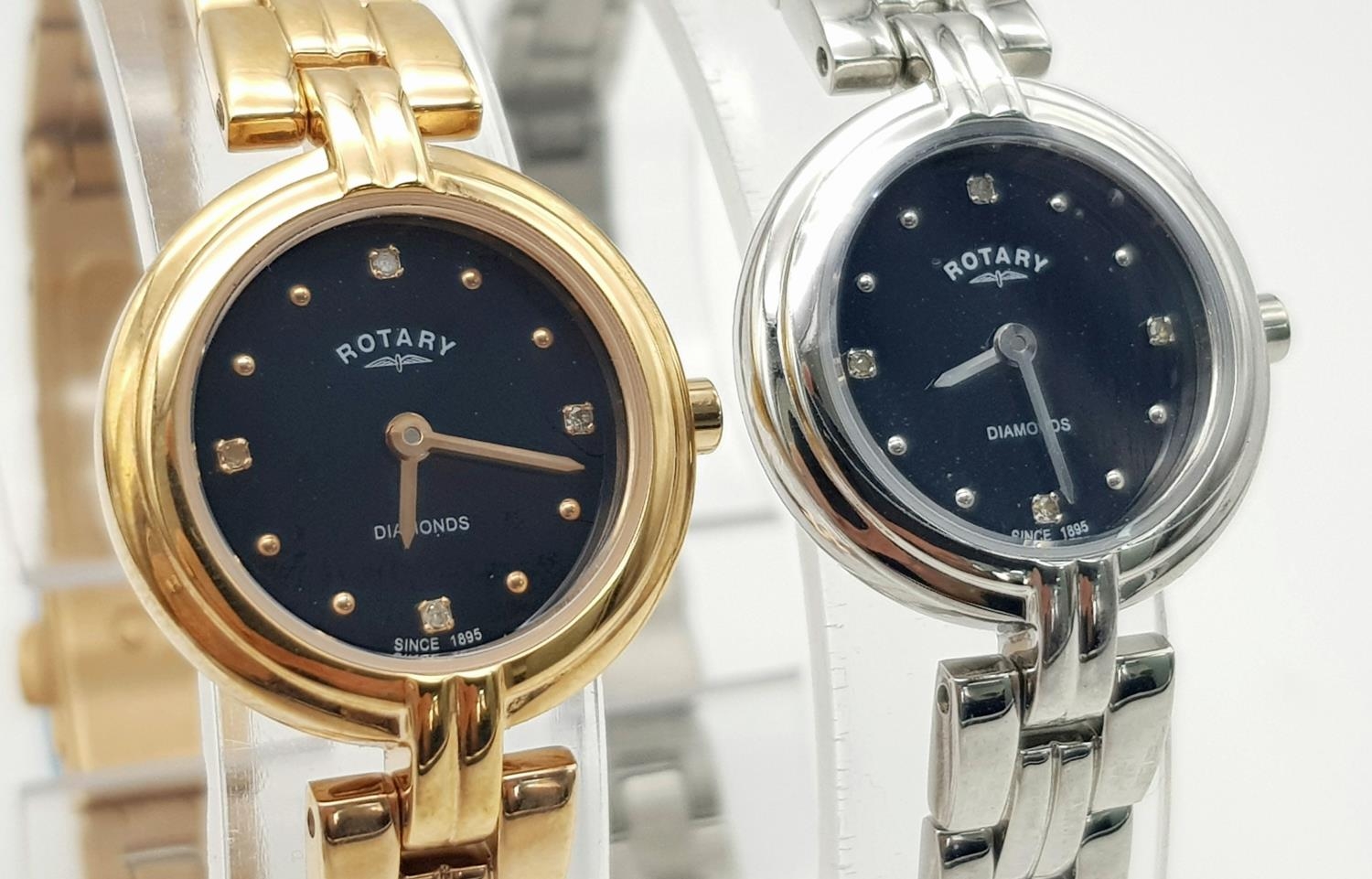 Two Rotary Quartz Ladies Watches. Both as new but both in need of a battery so as found. Original - Image 3 of 5