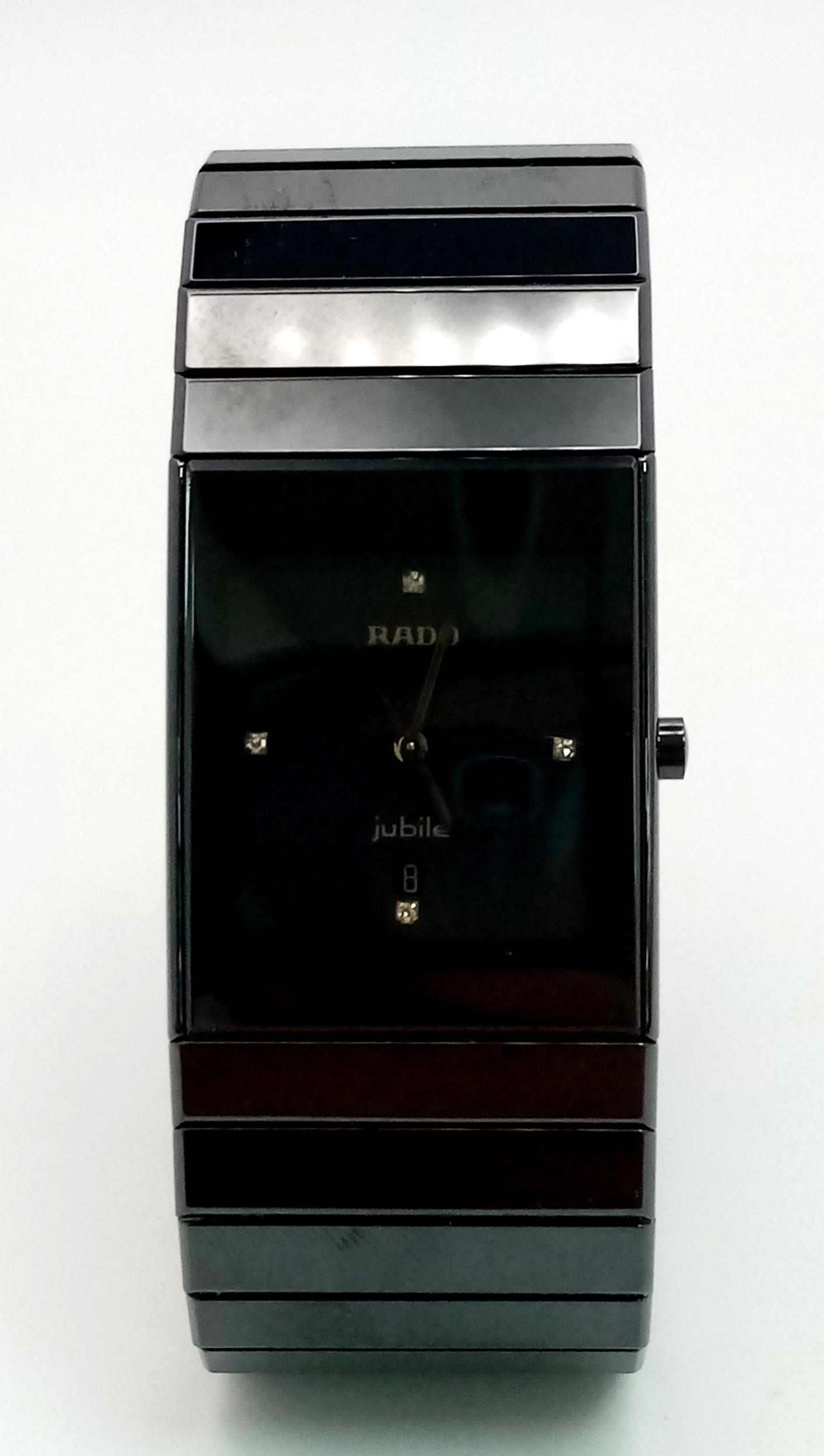 An Excellent Condition Rado Diastar Jubilee Diamond Ceramic Date Watch Model 152.0347.3. Full - Image 3 of 6