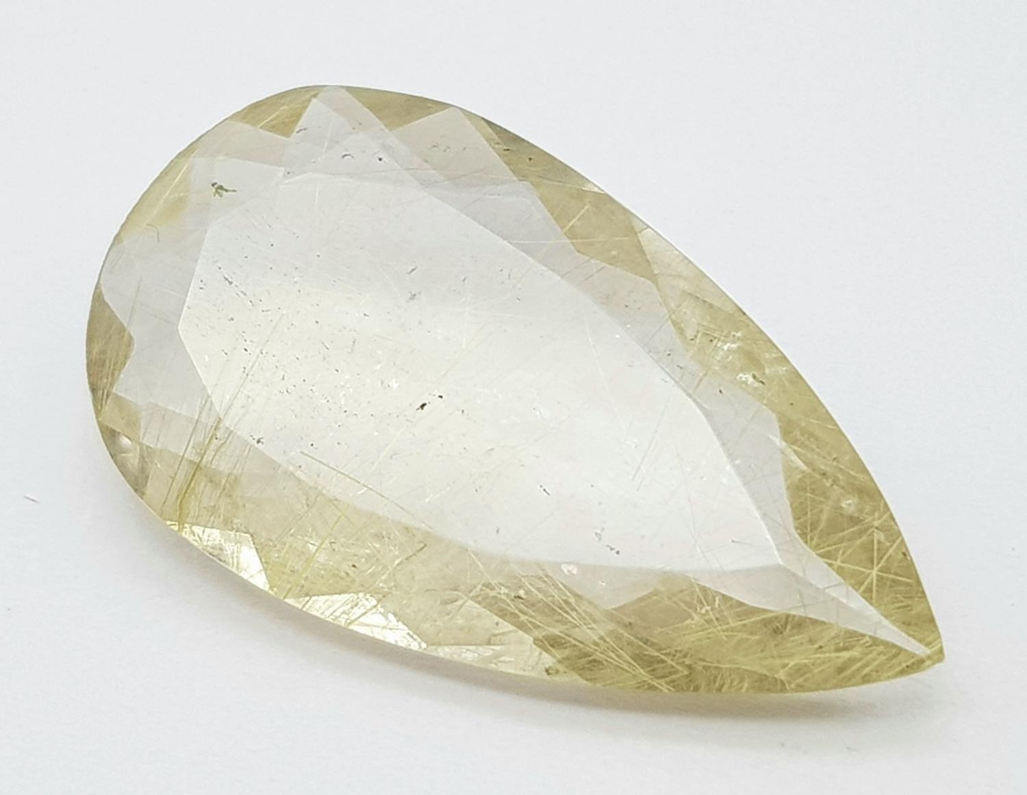 A 21.05ct Rutile Quartz Gemstone - GFCO Swiss Certified. - Image 3 of 6