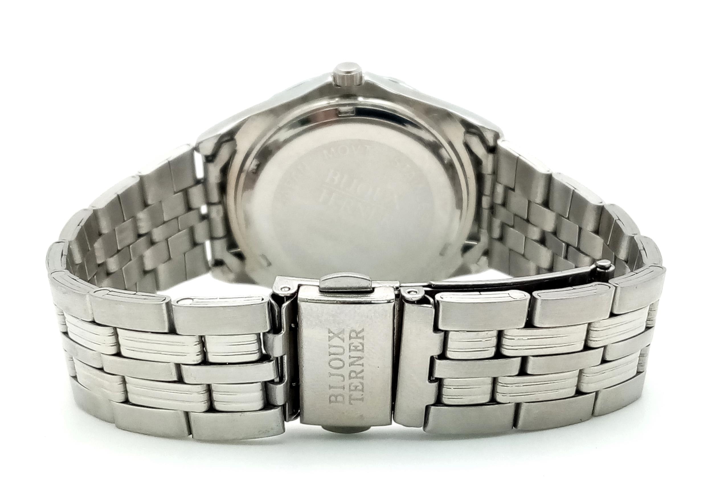 An Unworn Stainless Steel Quartz Watch by Bijoux Terner. 38mm Including Crown, Comes with original - Image 4 of 6