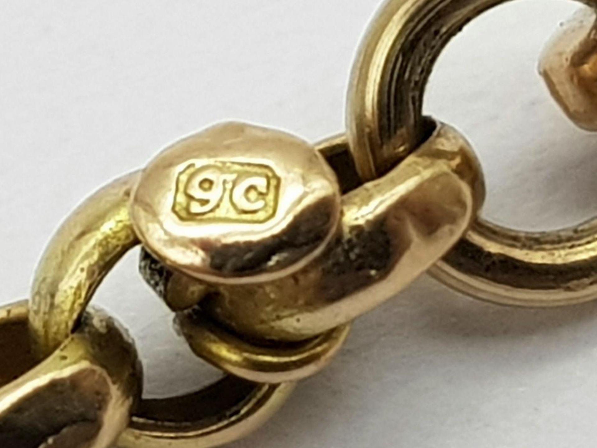 A 9ct Yellow Gold Belcher Chain, 17” length, 9.9g total weight. ref: 1495I - 1 - Bild 4 aus 4