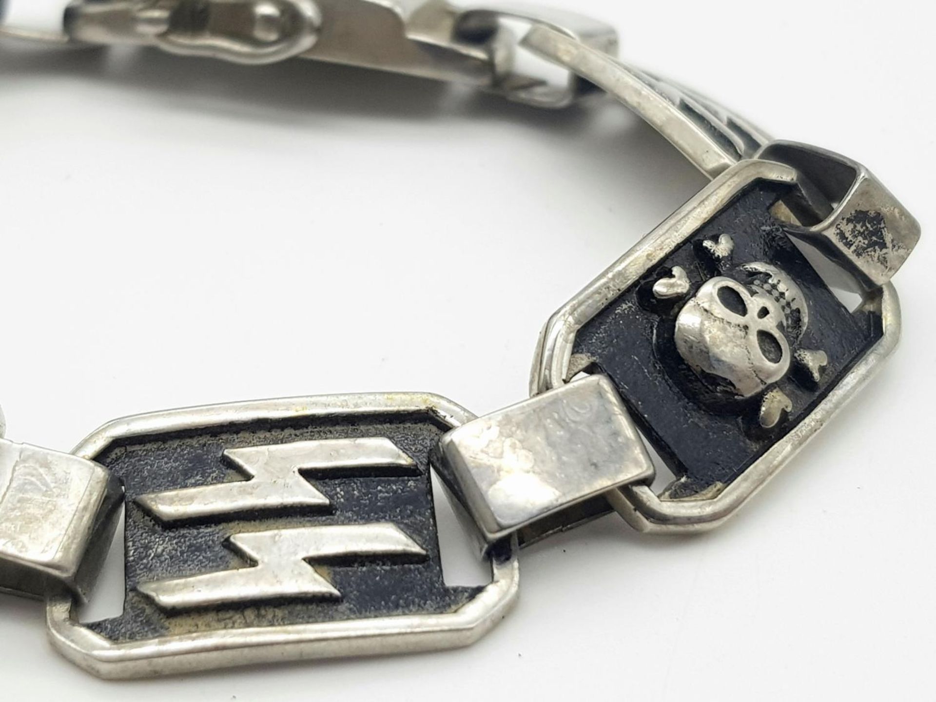 .800 Silver Bracelet Based on the Waffen SS Honour Dagger Chain. - Bild 3 aus 6