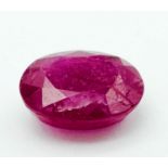 A 6.51ct Natural Ruby Gemstone - GFCO Swiss Certified.