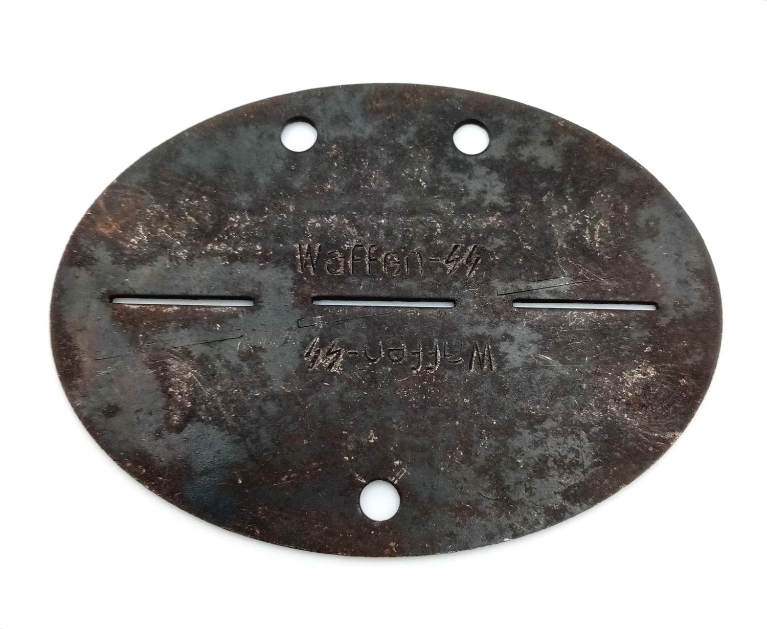 WW2 German Waffen SS Dog Tag to a soldier in the “Sturm” Battalion. A unit made up of foreign - Image 2 of 3