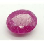 A 7.43ct Untreated Ruby - GFCO Swiss Certified.