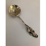 Antique Continental SILVER CADDY SPOON. Hallmark for Germany circa 1890 - 1900. Nicely decorated