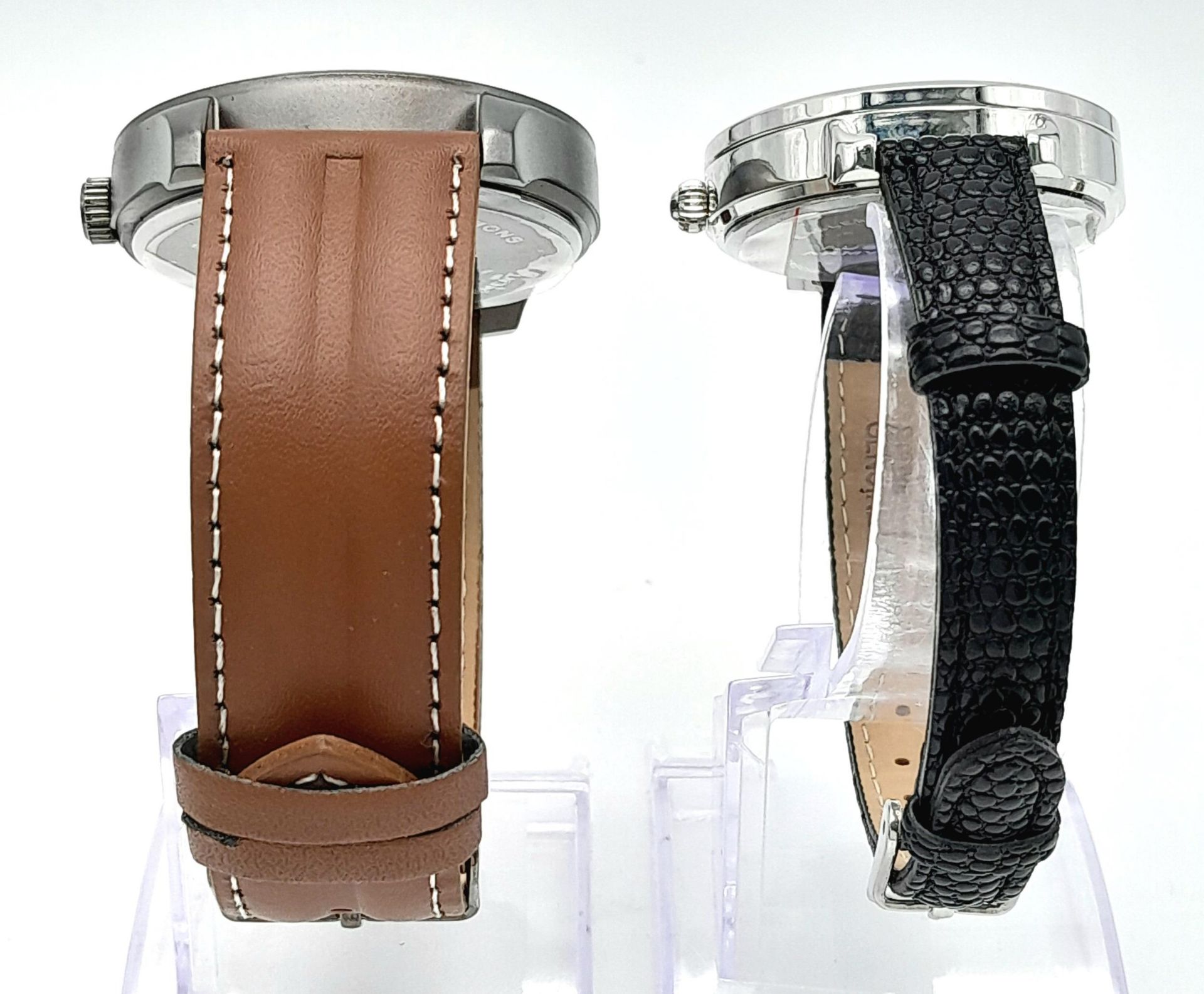 Two Unworn, Leather Strapped, Military Homage Watches in their original metal boxes. Comprising 1) A - Image 4 of 7