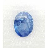 A 0.86ct Madagascan Blue Sapphire - AIG Certified in a sealed box.