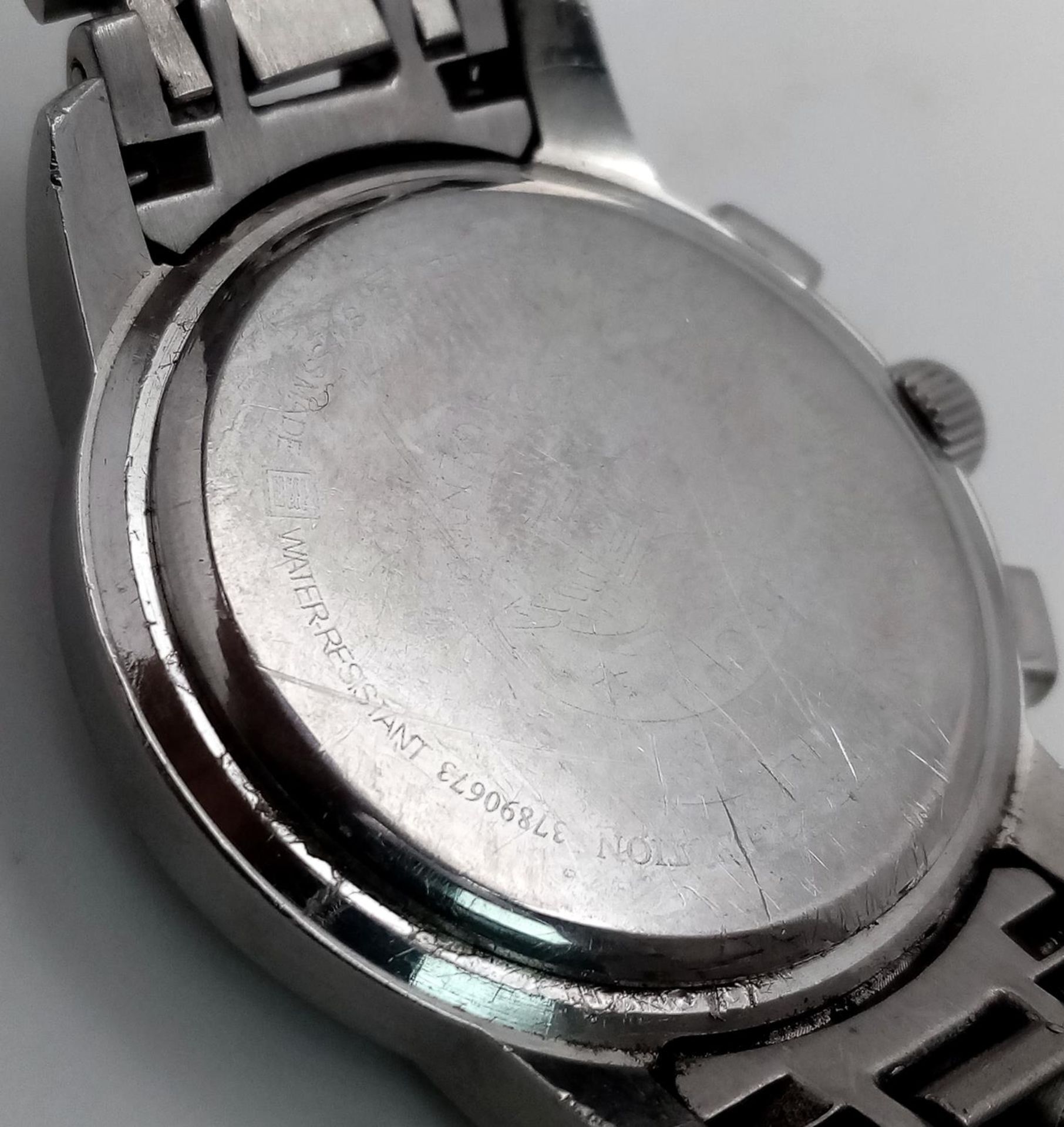 A Longine Quartz Chronograph Gents Watch. Stainless steel bracelet and case - 39mm. Black dial - Bild 8 aus 9