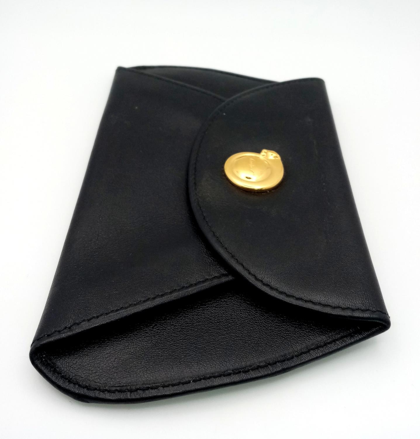 A Cartier Black Panther Coin Pouch. Leather exterior with gold-toned hardware and press stud - Image 2 of 10