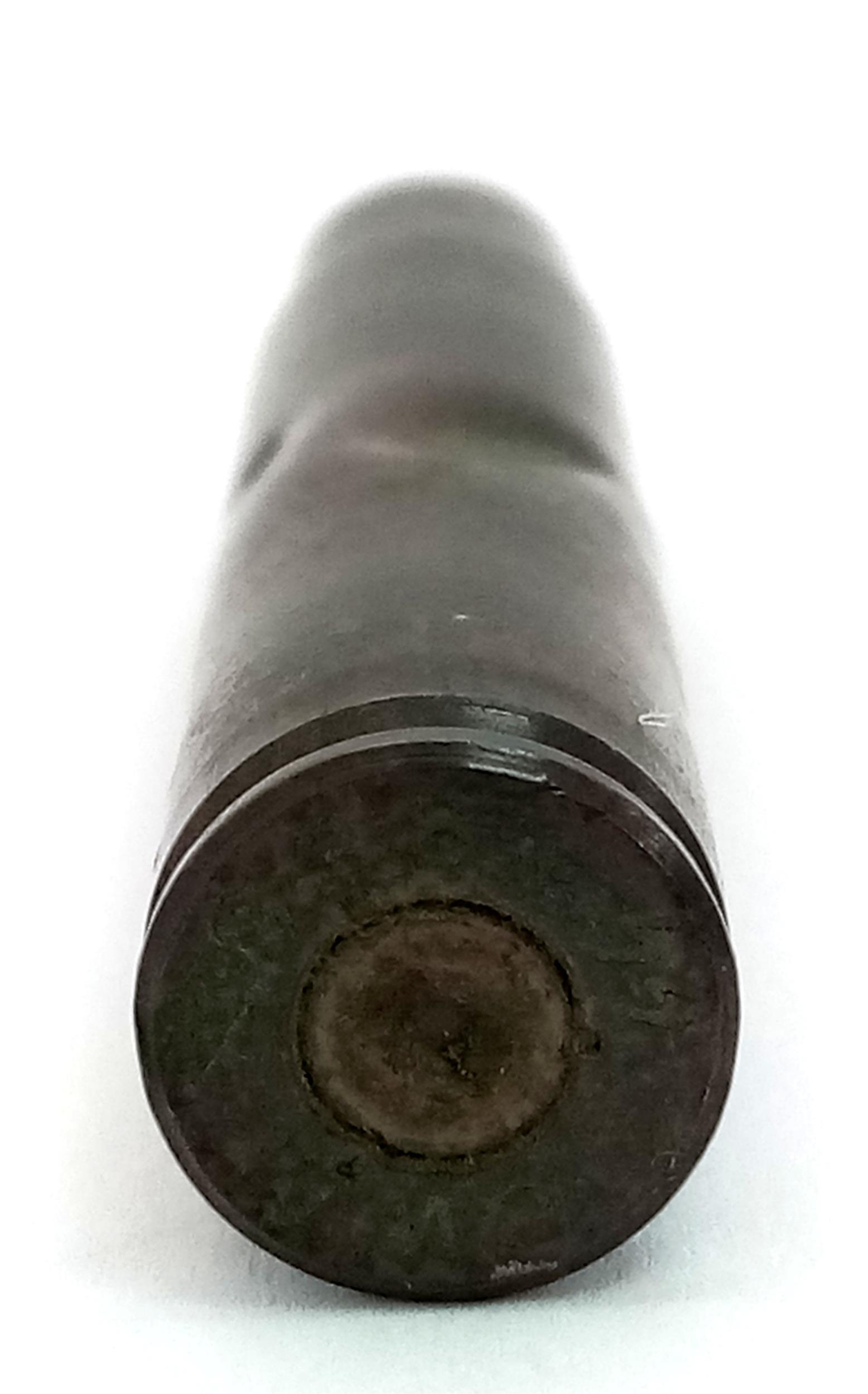 1938 Dated Waffen SS 7.92 INERT empty bullet case. The Shell primer has the classic rectangle - Bild 4 aus 4