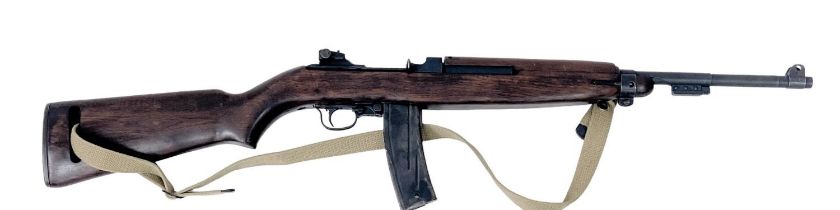 A Deactivated Winchester M1 Carbine Rifle. This .30 calibre rifle was designed by Winchester and