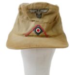 In Country Made Lightweight Africa Corps Artillery Cap. (No Vents) This is a typical example of a