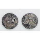 An Ancient Greek Coin - Bactrian and Indo-Scyth. Circa- 35BC - 5AD.