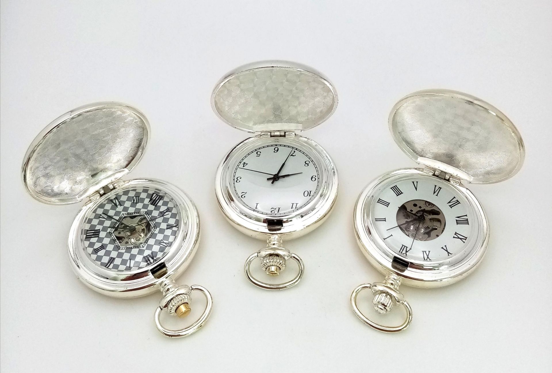 A Parcel of Three Unworn Manual Wind ‘Eddie Stobbart Transport’ Pocket Watches. All Working Order. - Image 3 of 3