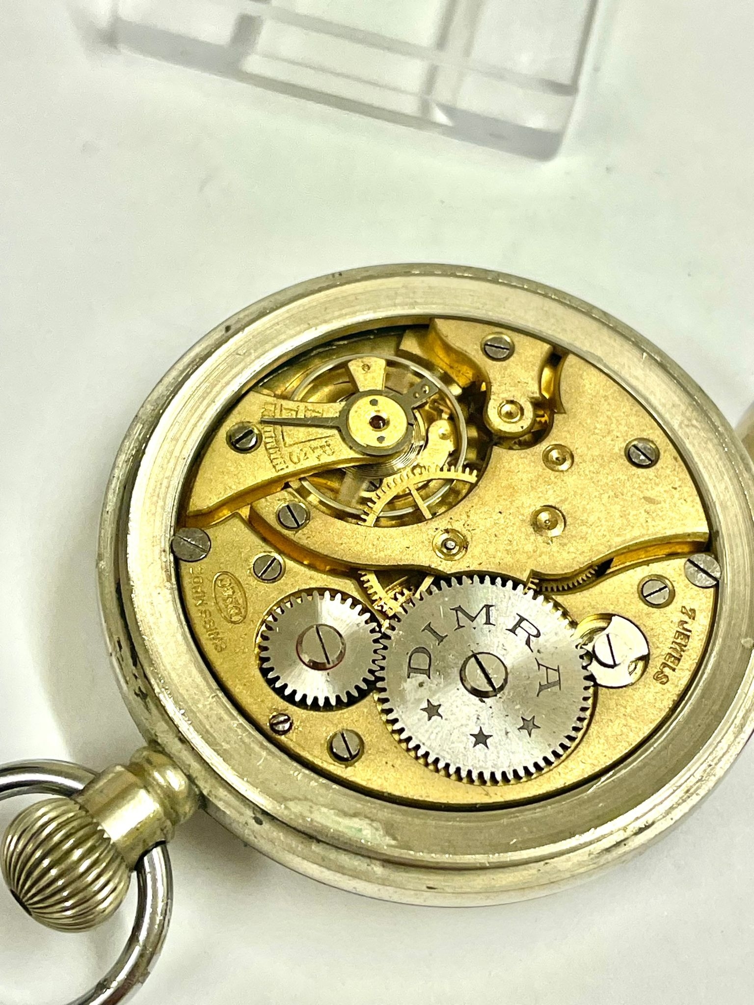 A Vintage gents Dimra pocket watch ticks / as found . - Image 2 of 2