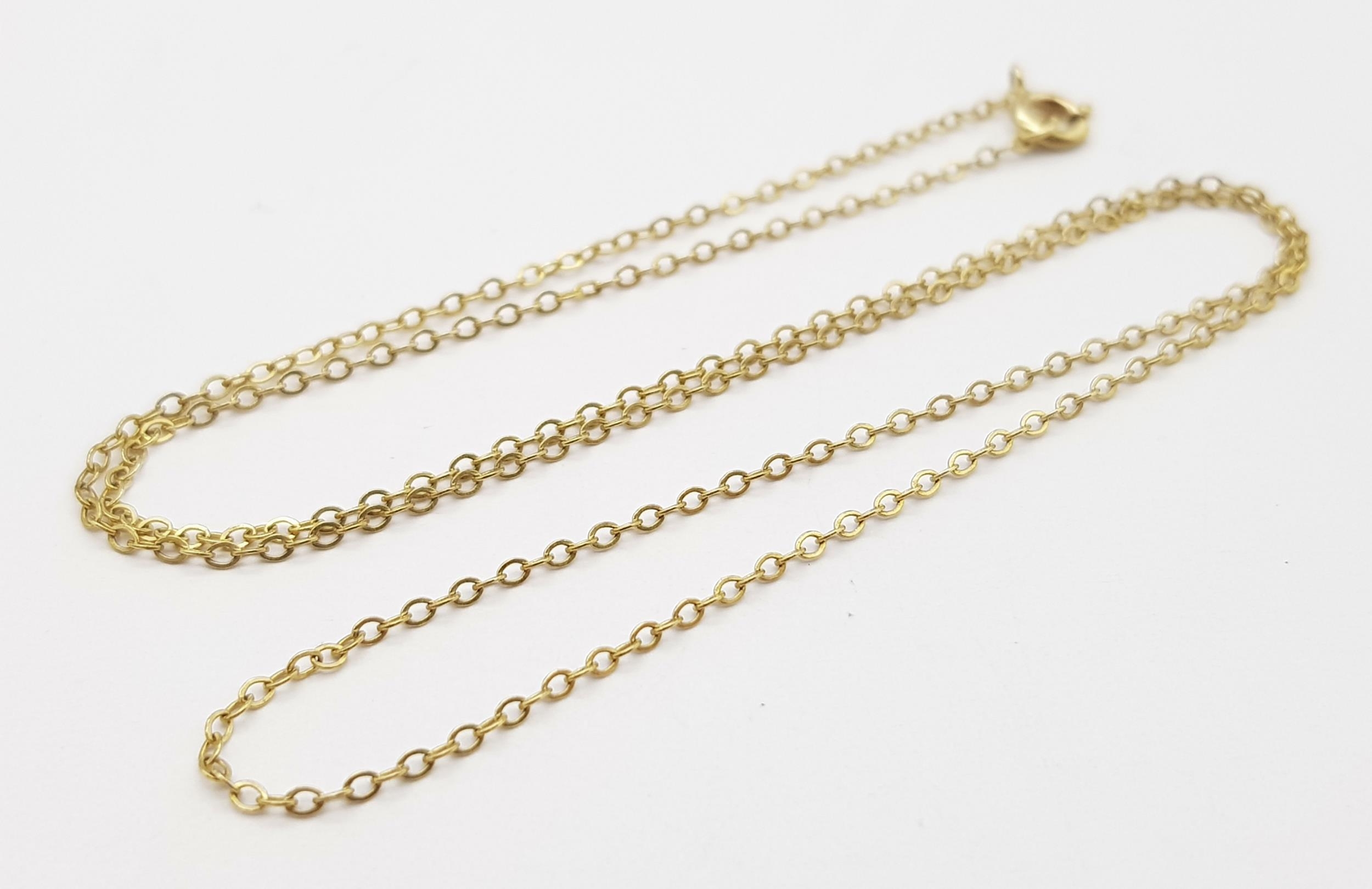 A 9K Yellow Gold Disappearing Necklace. 42cm. 0.9g - Image 3 of 5