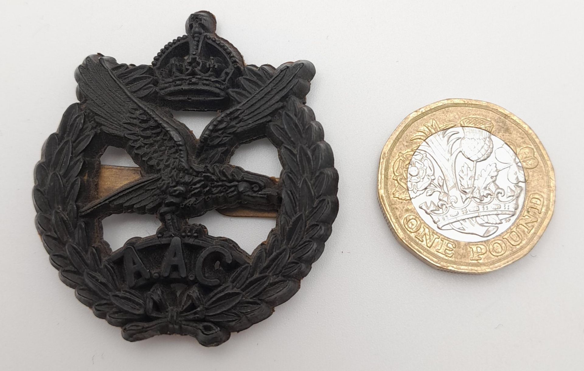 WW2 Rare Prototype Black Plastic Economy Army Air Corps Badge. Later to be made in silver and a - Image 3 of 4