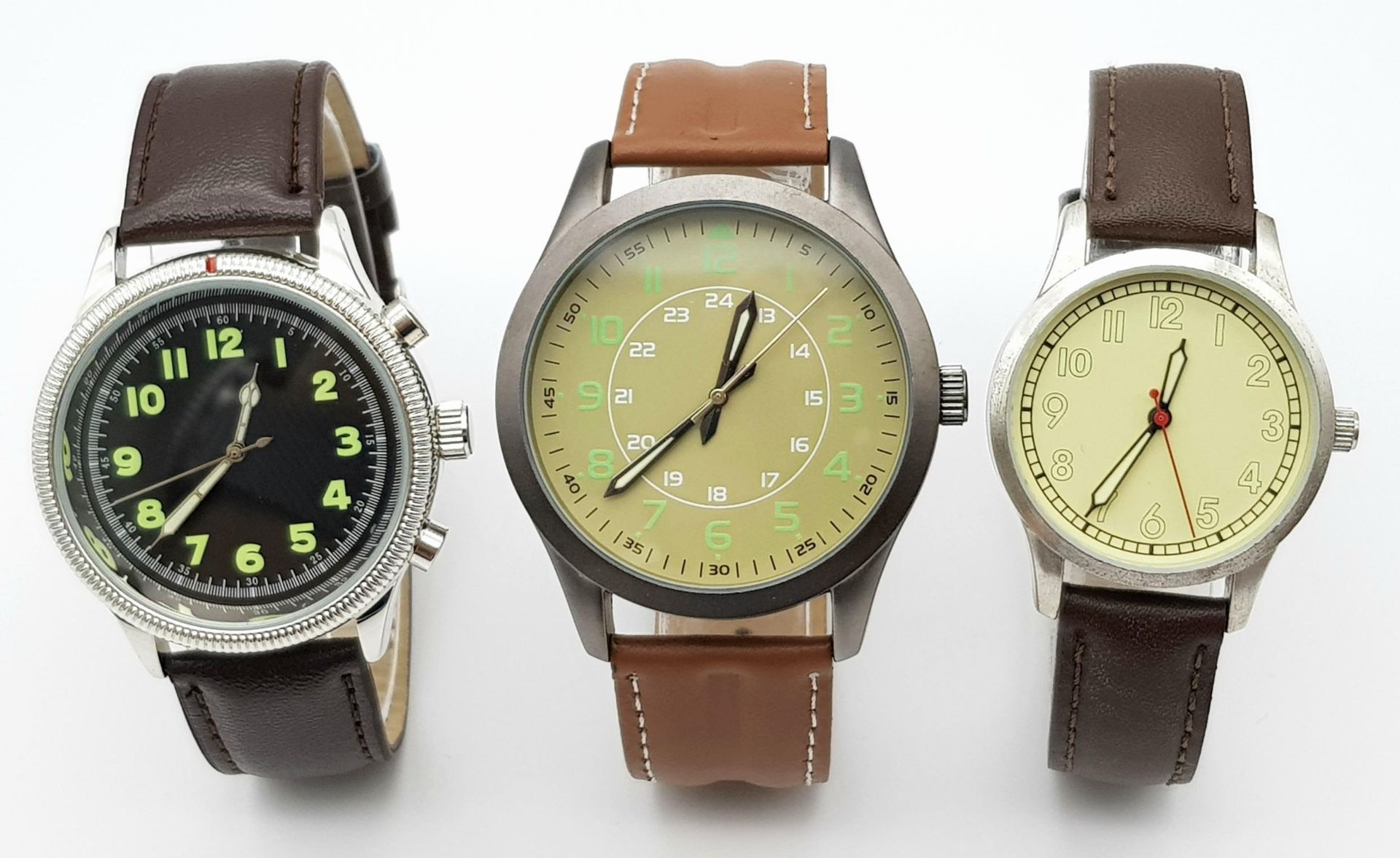 Three Unworn Russian Design Military Homage Watches Comprising: 1) A1980’s Design Russian Aviator ( - Image 2 of 7
