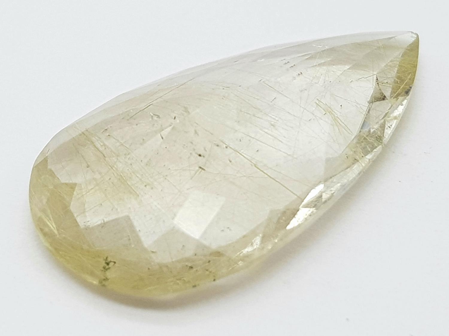 A 21.05ct Rutile Quartz Gemstone - GFCO Swiss Certified. - Image 2 of 6