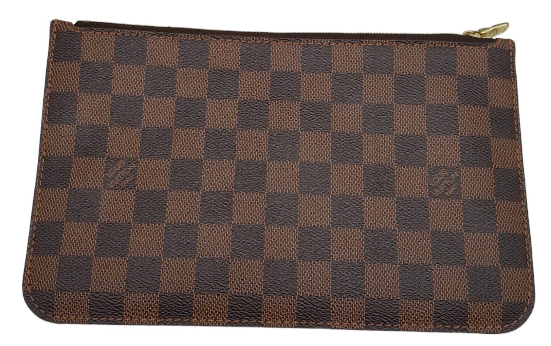 A Louis Vuitton Neverfull Damier Ebene Bag. Coated canvas exterior with leather trim, gold-toned - Bild 8 aus 12