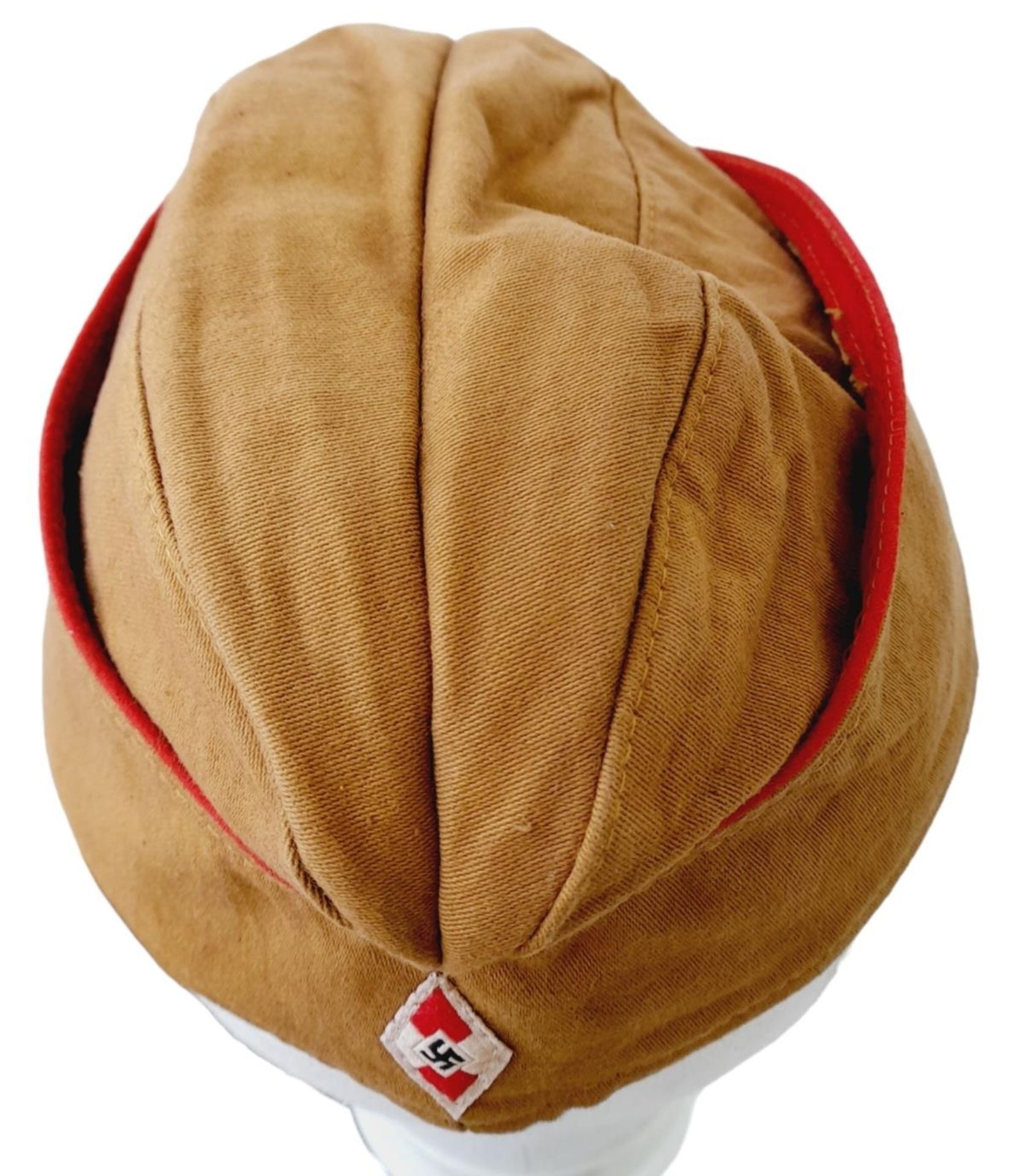 German Hitler Youth Summer Issue Side Cap. With Bevo HJ Diamond Badge. Size 57. - Bild 4 aus 5