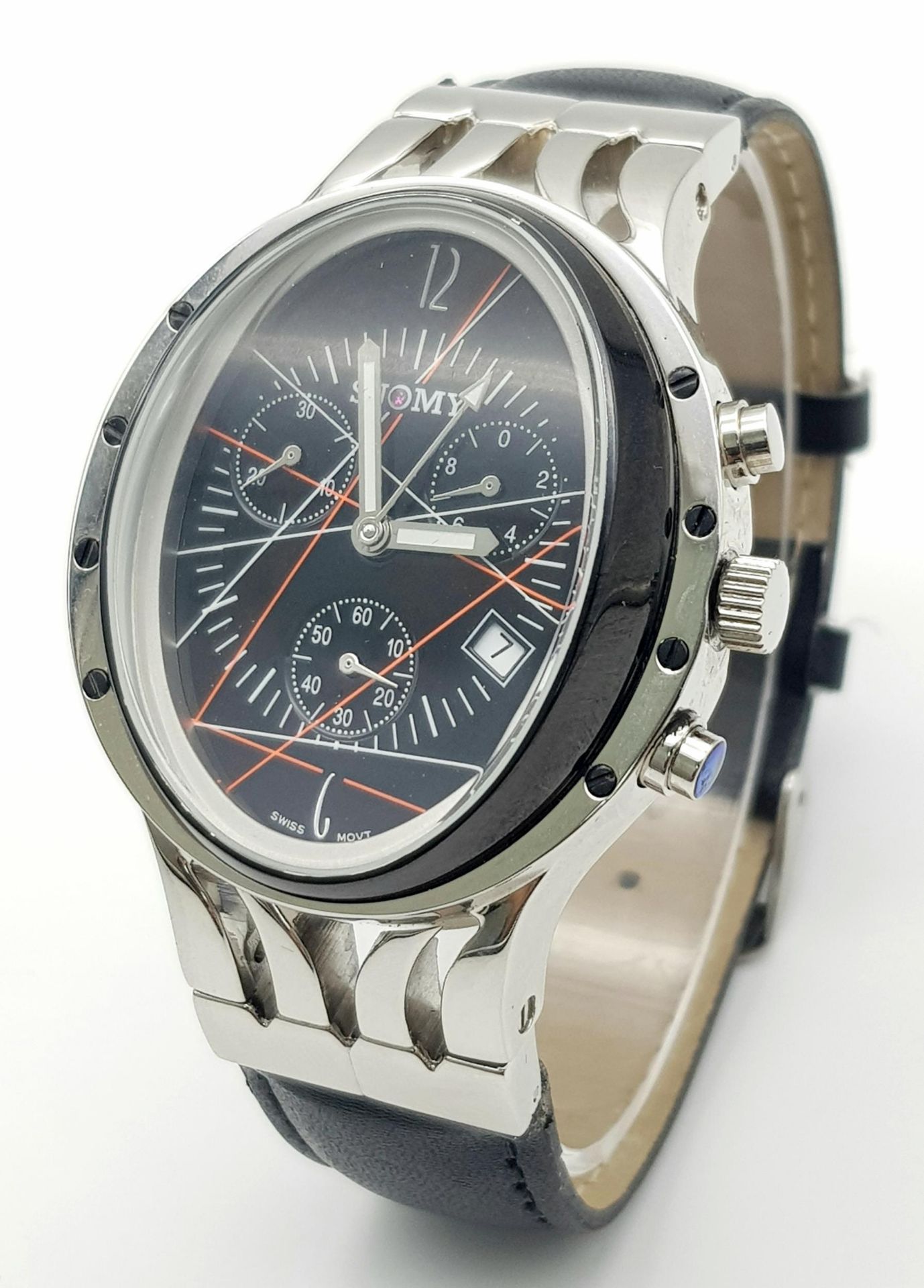 A Rare Limited Edition Italian Sports Chronograph Watch by Suomy Racing. Antonio Bonfiglio Design, - Bild 2 aus 6