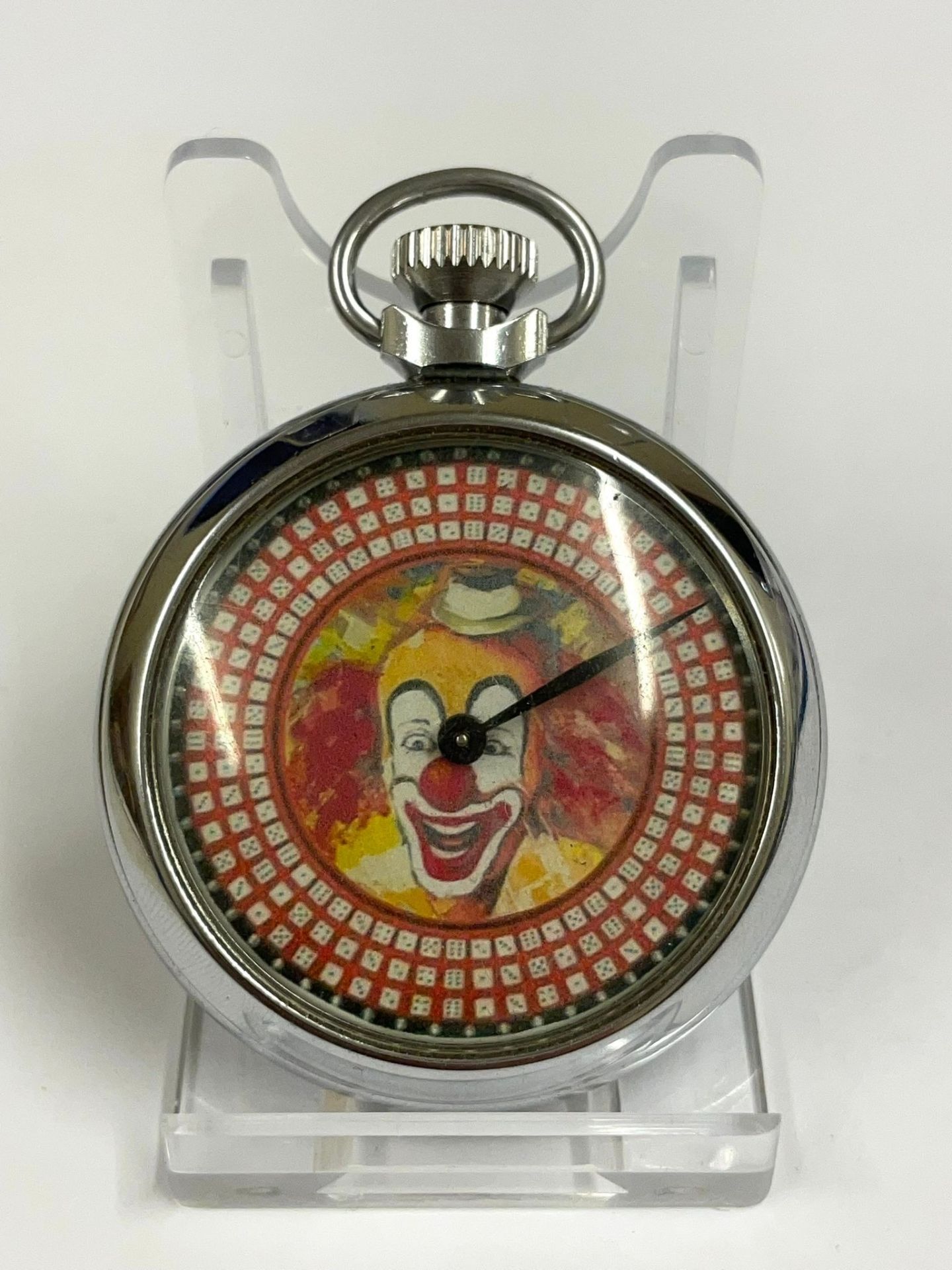 A Vintage carnival roulette spinning gaming pocket watch. In working order.