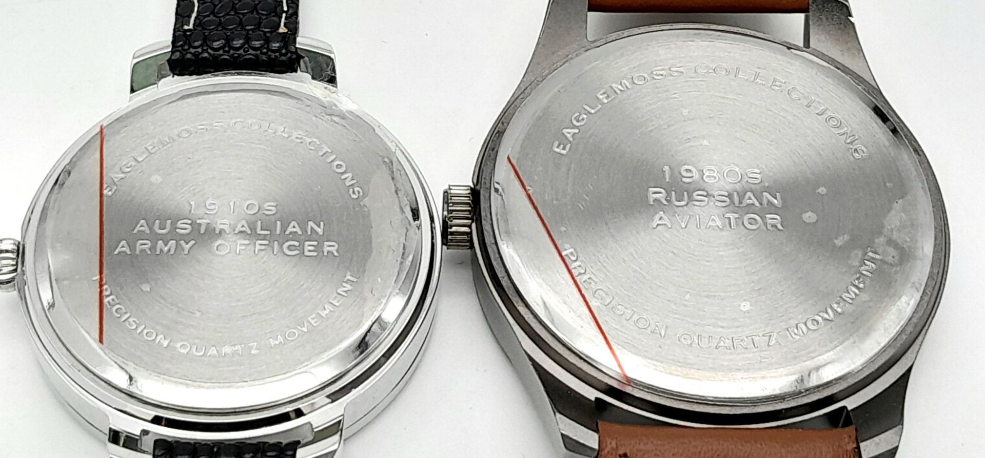 Two Unworn, Leather Strapped, Military Homage Watches in their original metal boxes. Comprising 1) A - Bild 5 aus 7