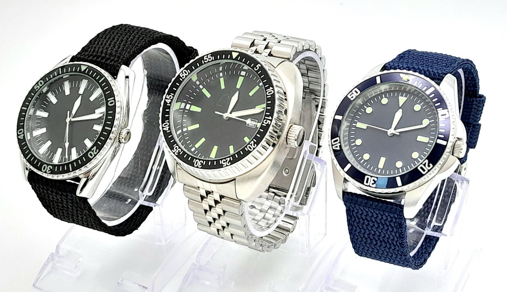 Three Unworn Military Homage Watches Comprising; 1) A British Special Forces Design (SBS) Divers - Image 3 of 6
