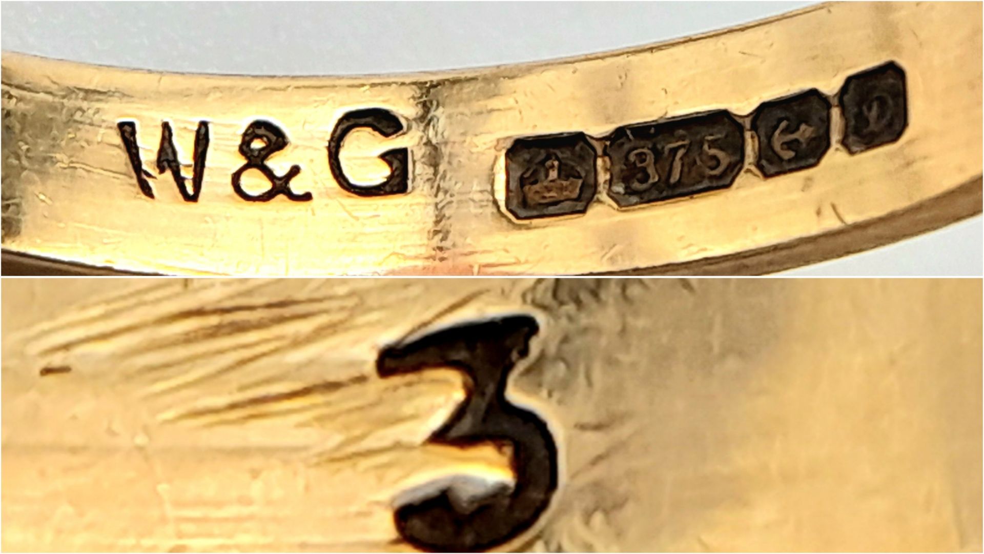 A 9ct Yellow Gold Diamond Signet Ring, 0.03ct diamond, 2g weight, ring size O. ref: SH1472I - Bild 6 aus 6
