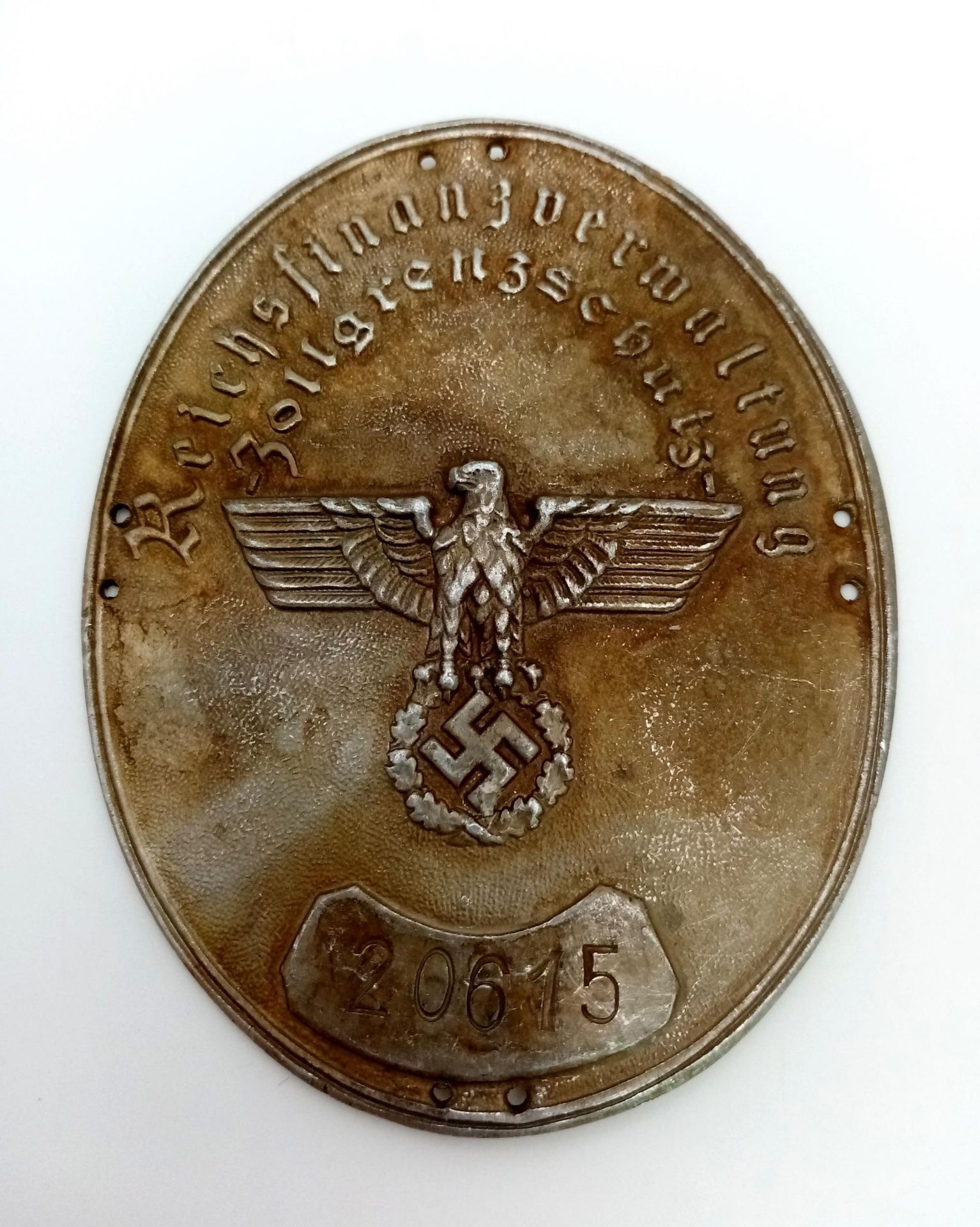 3rd Reich Border Police Arm Badge. Serial numbered to an individual Guard.