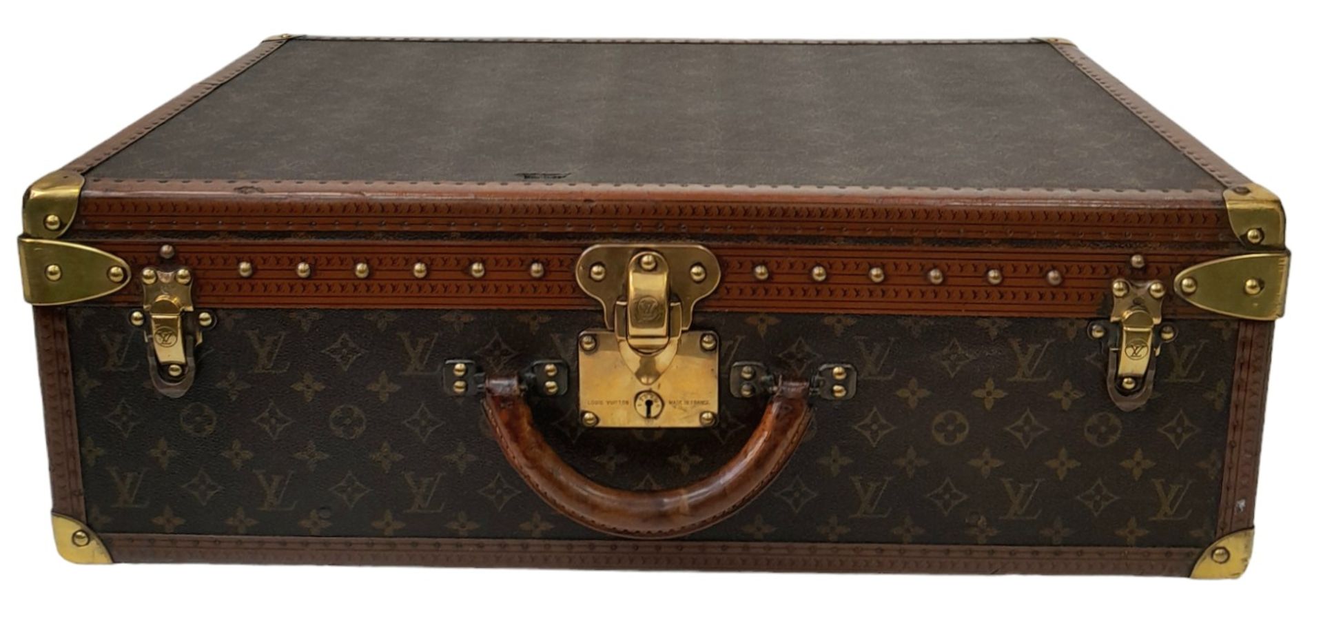 A Vintage Possibly Antique Louis Vuitton Trunk/Hard Suitcase. The smaller brother of Lot 38! - Image 4 of 12