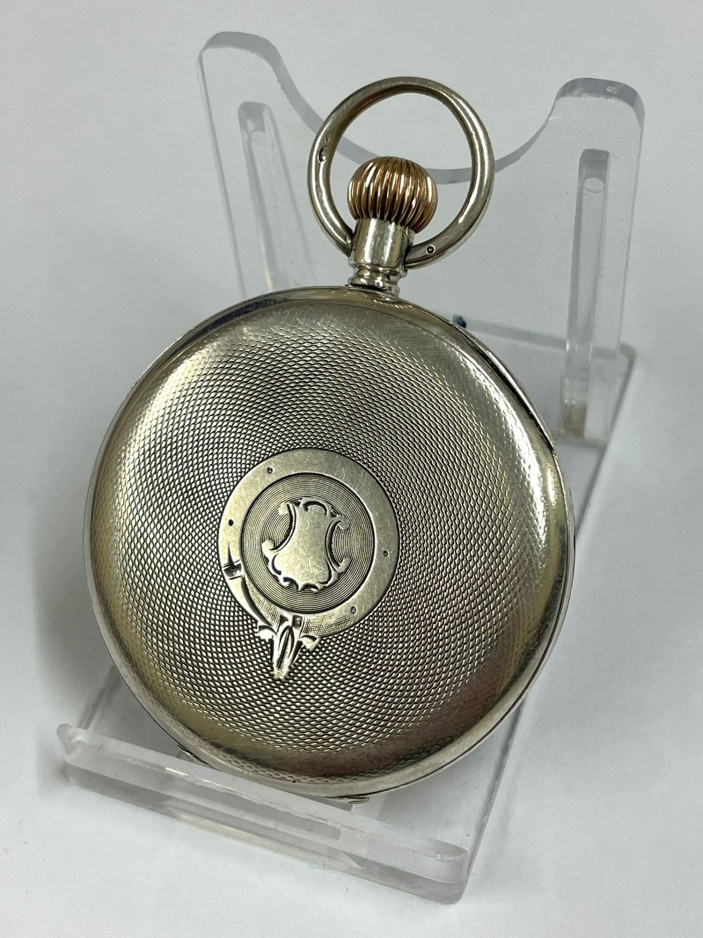 A Vintage silver Masonic pocket watch. In working order. - Image 3 of 4