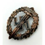 WW2 German Disabled Veterans Silver Sports Grade Badge.