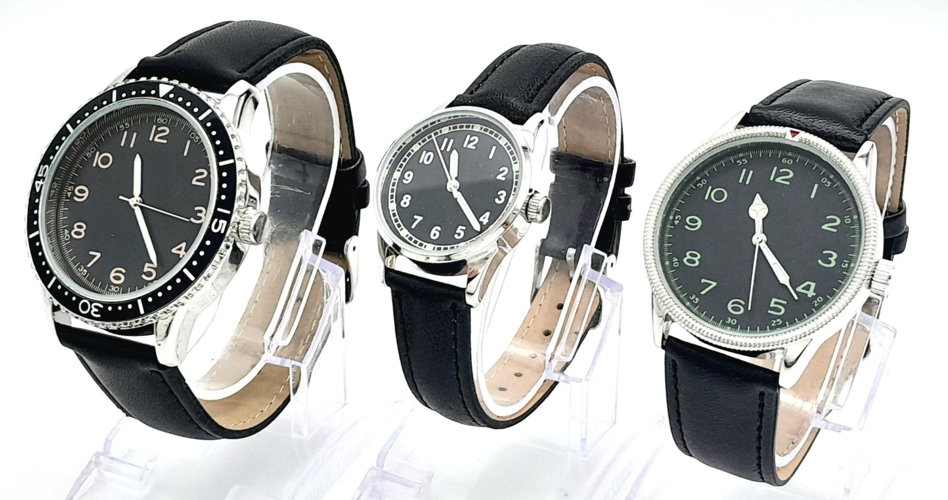 Three Unworn Military Homage Watches Comprising: 1) 1960’s Design Italian Airforce (45mm Case), 2) - Image 3 of 5