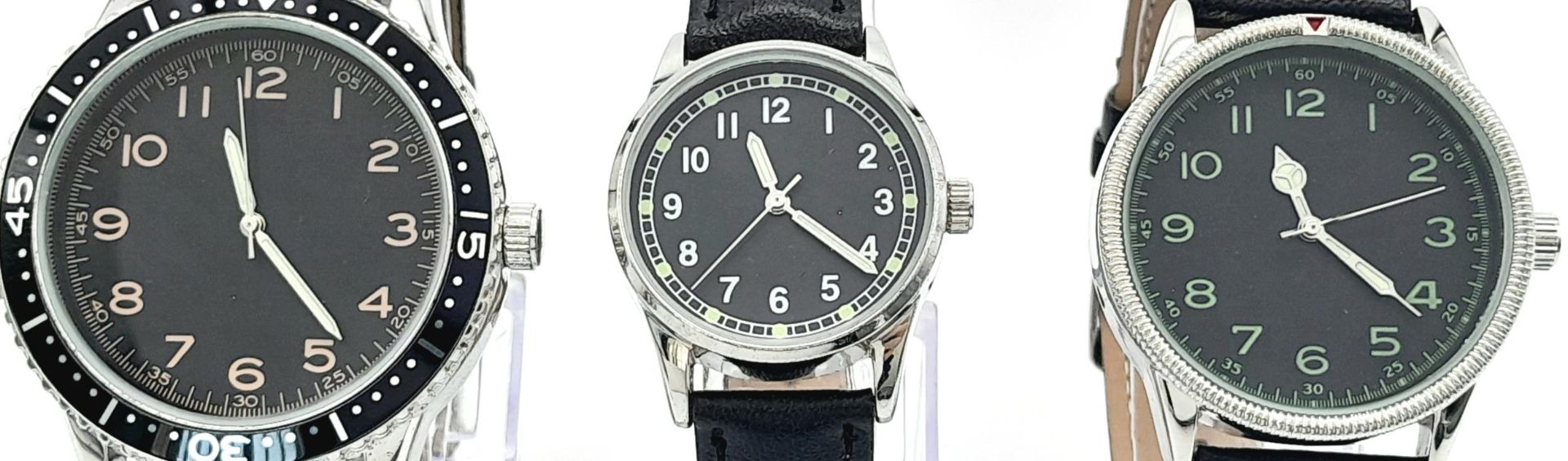 Three Unworn Military Homage Watches Comprising: 1) 1960’s Design Italian Airforce (45mm Case), 2) - Image 2 of 5