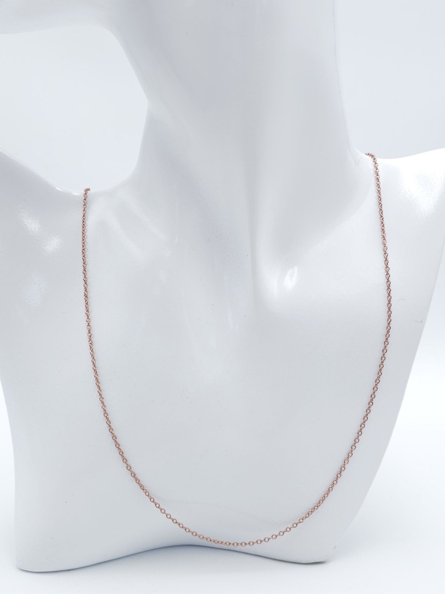 A Parcel of 4 x 60cm Length Unworn Rose Gold-Toned Sterling Silver Chain Necklaces. Comprising 3 x - Image 7 of 21