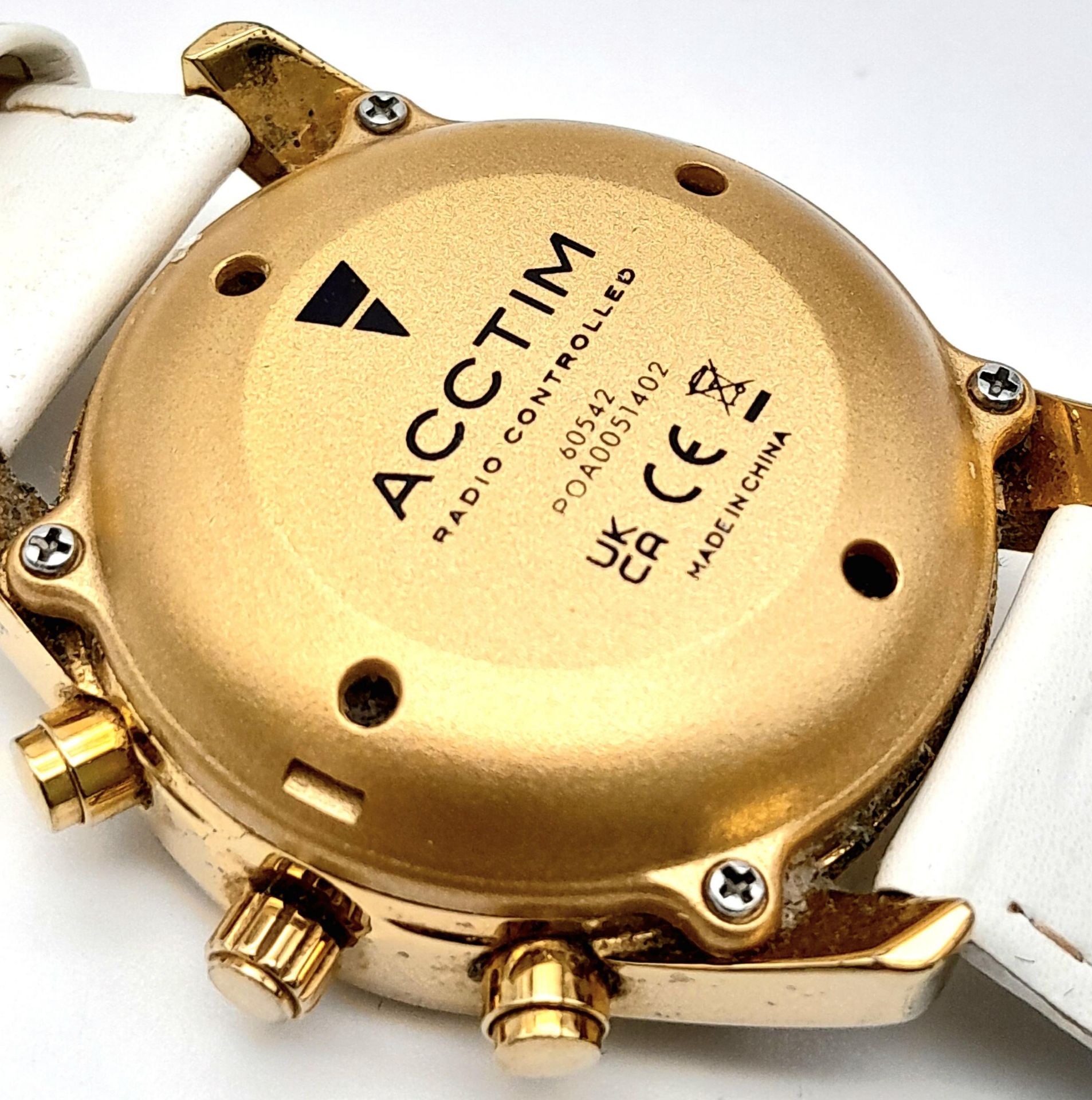 A Gold Tone, Radio Controlled Talking Watch by Acctim. Full Working Order, Very Good Condition. - Image 5 of 6