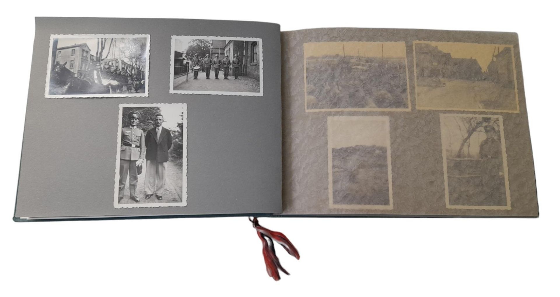 A very interesting Photo Album with no blank pages, depicting a soldiers memento’s serving with 7 - Image 3 of 4