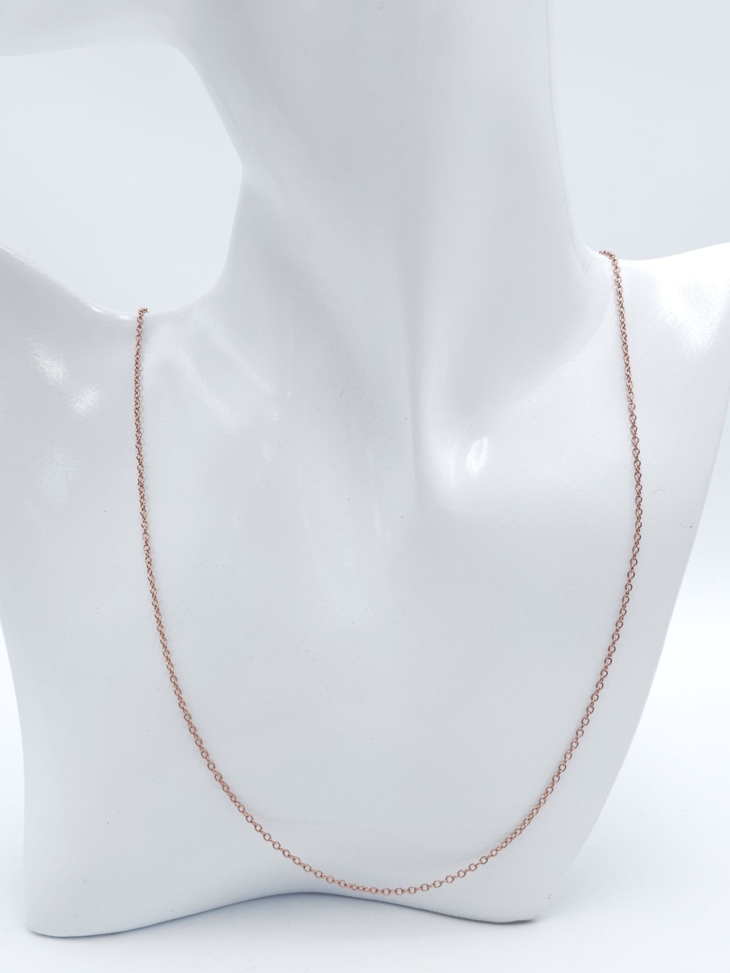 A Parcel of 4 x 60cm Length Unworn Rose Gold-Toned Sterling Silver Chain Necklaces. Comprising 3 x - Image 6 of 21