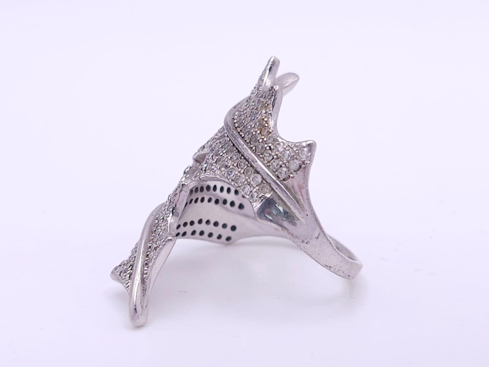Three Different Style Fancy Sterling Silver Rings - 2 x P, 1 x N. 21.2g total weight. Ref: 016551. - Image 9 of 19