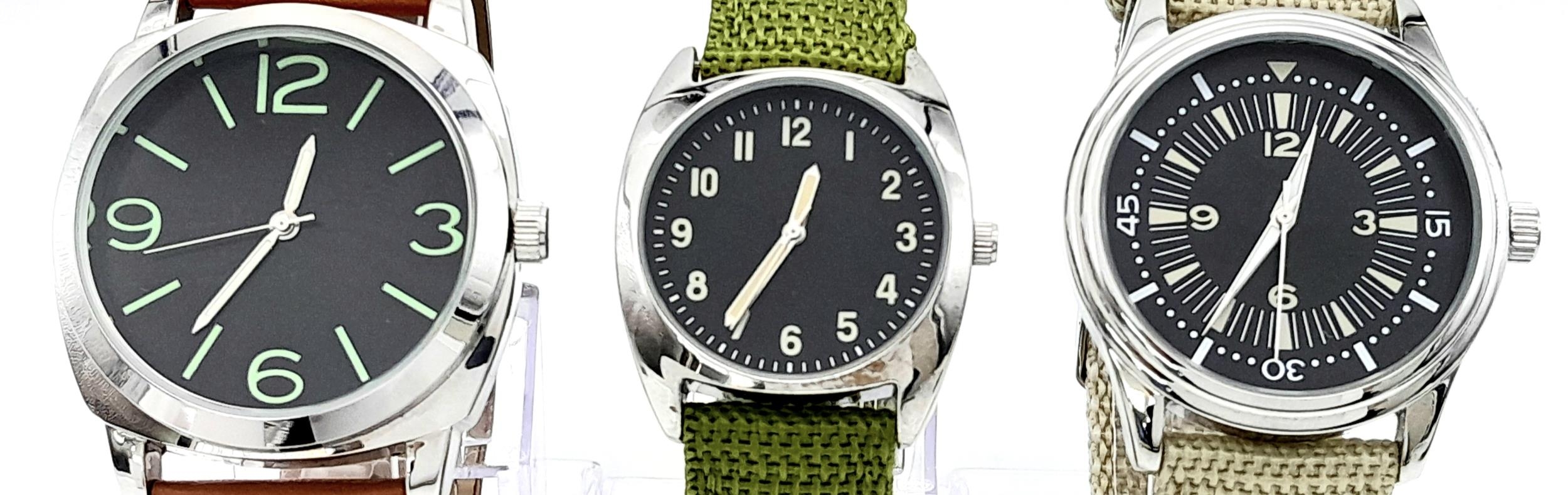 A Parcel of Three Unworn Military Homage Watches Comprising; 1) An Italian Navy Divers Watch-Panerai - Image 2 of 6