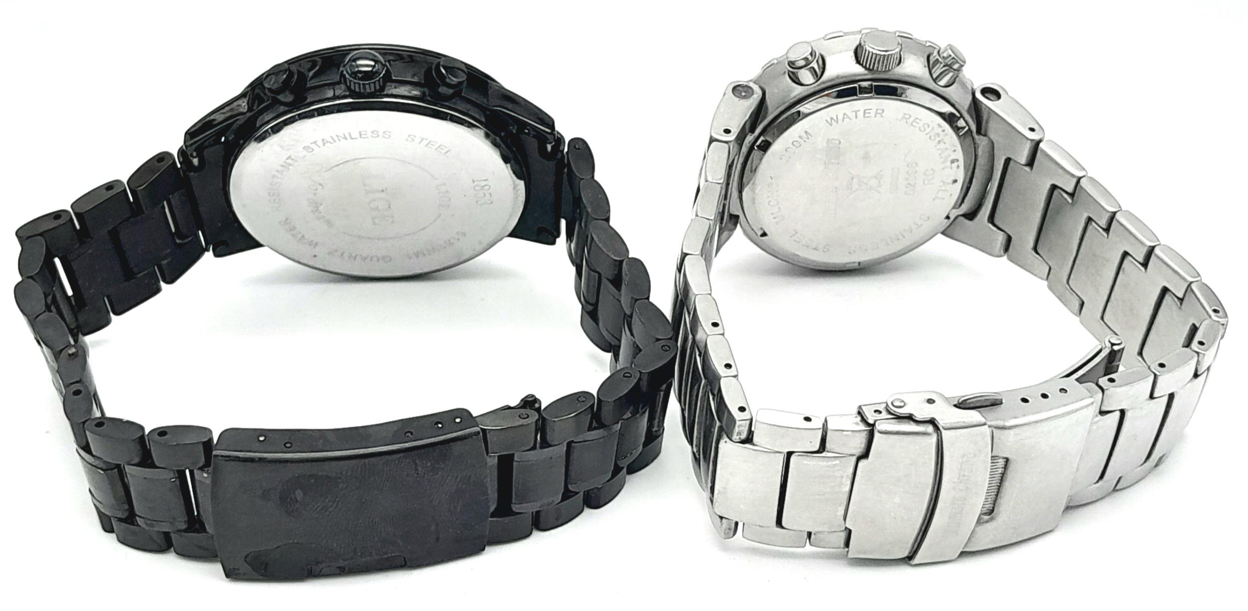 Two Mens Chronograph Watches Comprising; 1) A Stainless Steel Chronograph Date Watch by Ultimate - Image 4 of 5