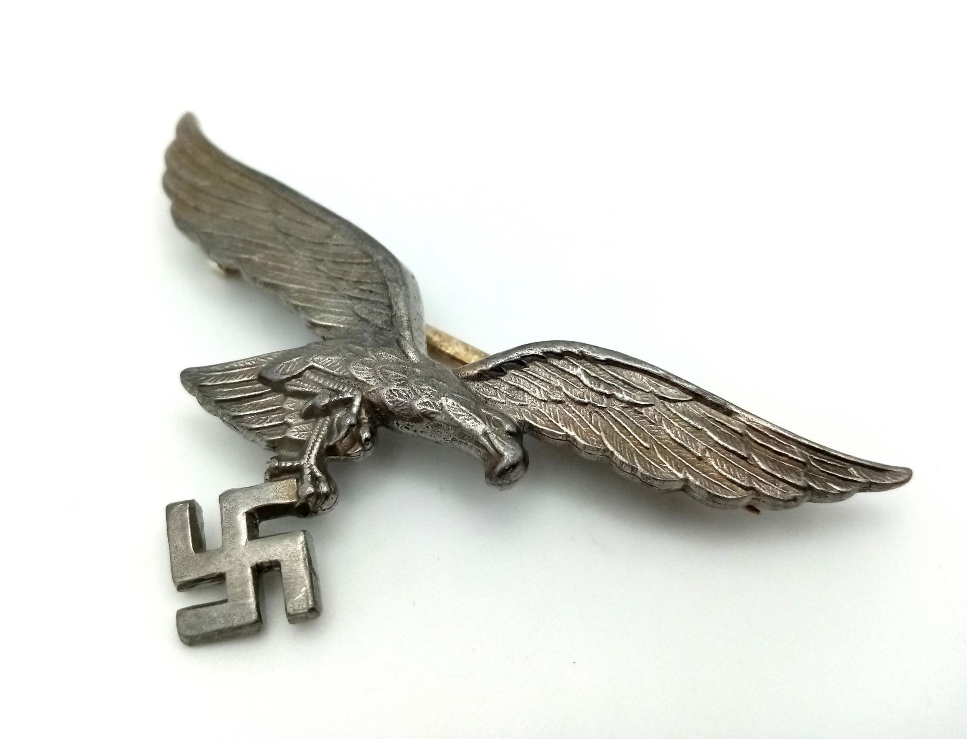 WW2 German Luftwaffe Tropical Tunic Breast Eagle. Maker: Assman.
