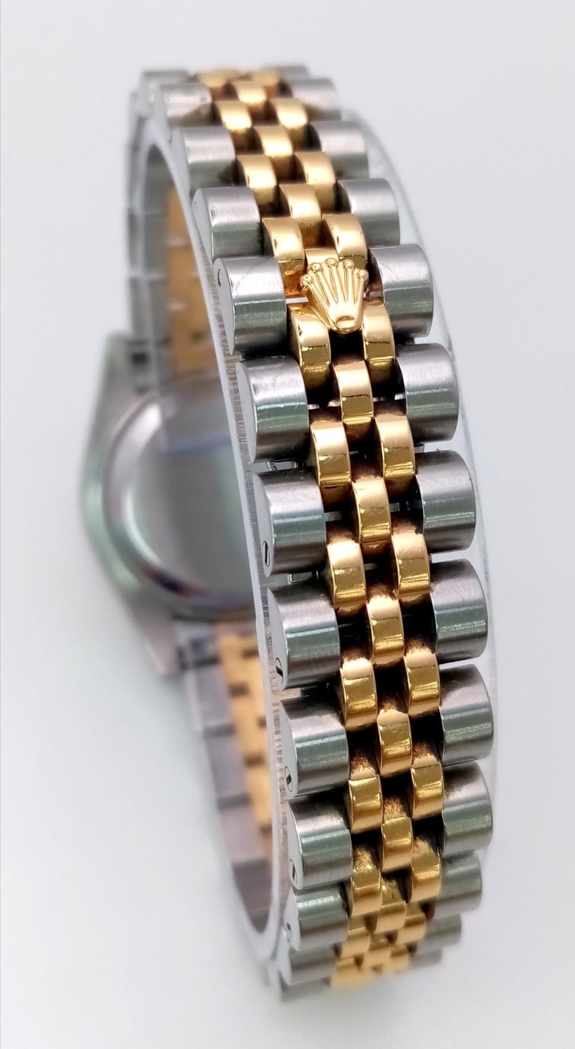 A Rolex Oyster Perpetual Datejust, Diamond Bi-Metal Ladies Watch. 18k gold and stainless steel - Image 7 of 9